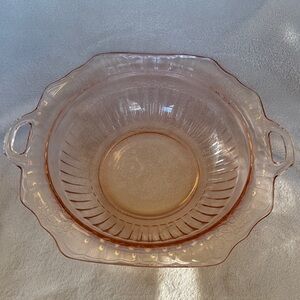 Mayfair Open Rose Bowl Pink depression Glass